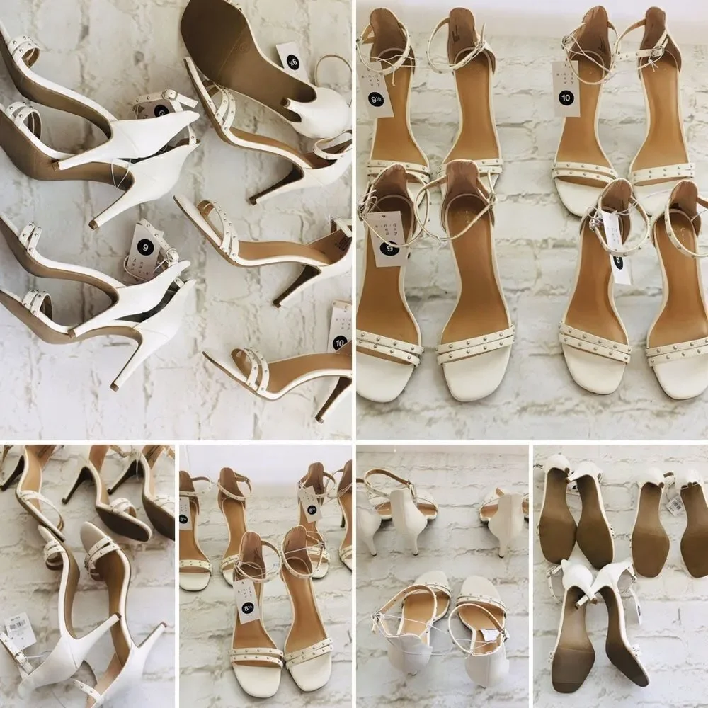 A New Day Enya Studded Stiletto Sandal Shoes NWT
